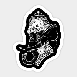 Elephant with Hat Sticker